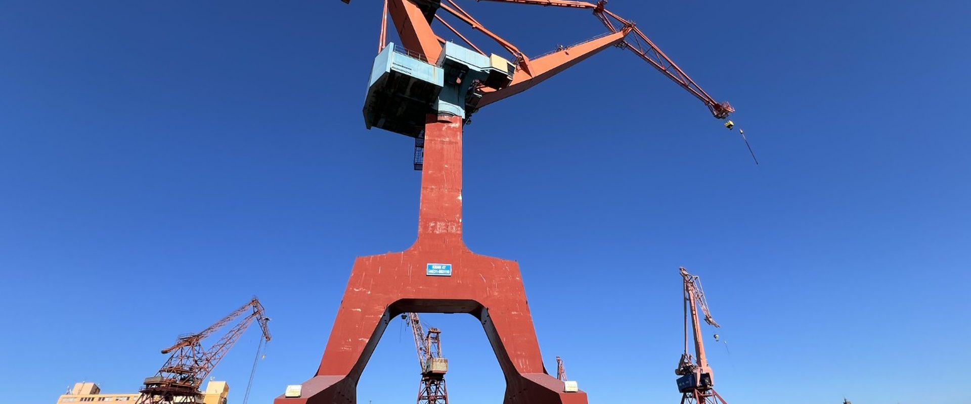 Historic crane at Lundbyvassen Gothenburg